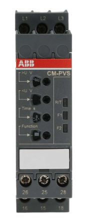 ABB Monitoring Relay, 3 Phase, DPDT, DIN Rail, 300V ac