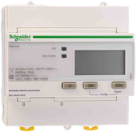 Schneider Electric 3 Phase LCD Energy Meter