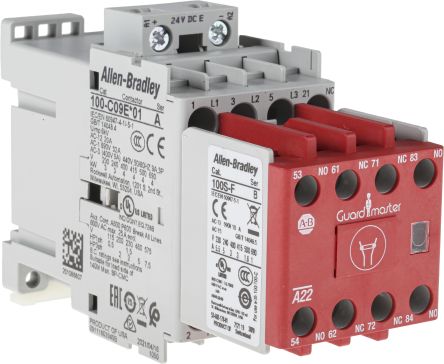 Allen Bradley 100S-C Contactor, 24V dc Coil, 3-Pole, 9 A, 7.5 kW 24V dc, 2 NO/3 NC, 690V ac