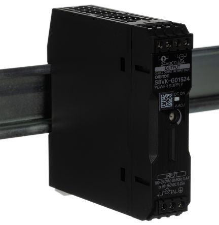 Omron S8VK-G Switch Mode Power Supply DIN Rail Power Supply 240V ac AC/DC Input 24V dc, 650 mA Output DC 15 W