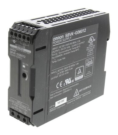 Omron S8VK-G Power Supply DIN Rail Power Supply 350 V dc, 240V ac AC/DC Input 12V dc, 4.5 A Output DC 60 W