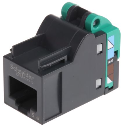 Schneider Electric Actassi Series RJ45 Connector Female, Cable, Cat5e U/UTP Shield Straight 1 Port 8 Way