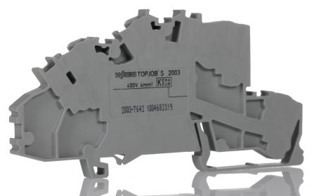 WAGO 2003-7642 Multi Level Terminal Block Grey, 2.5mm², 3-Level, Cage Clamp