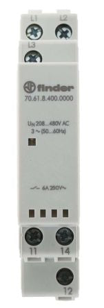 Finder Monitoring Relay, 3 Phase, SPDT, DIN Rail