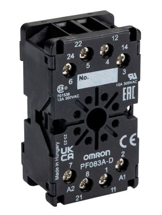 Omron MKS 8 Way 250V ac DIN Rail Relay Socket, for use with MKS Series