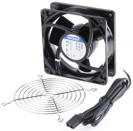 ebm-papst 4000 N Series Axial Fan Kit, 230V ac, 19.5 W, 0.12 A Max, IP20 119 mm, 119mm, 38 mm