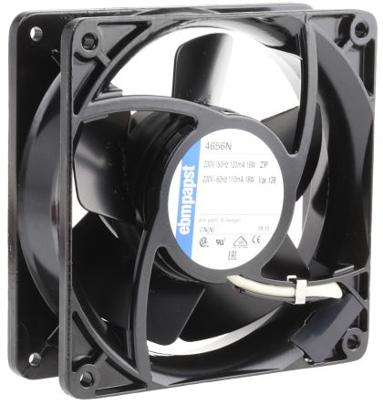 ebm-papst 4000 N Series Axial Fan Kit, 230V ac, 160 m³/h, 19 W, IP20 119 mm, 119mm, 38 mm