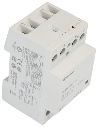 Finder 22 Contactor, 230V ac/dc Coil, 4-Pole, 63 A, 6 VA, 3 NO/1 NC, 480V ac, 400 V ac