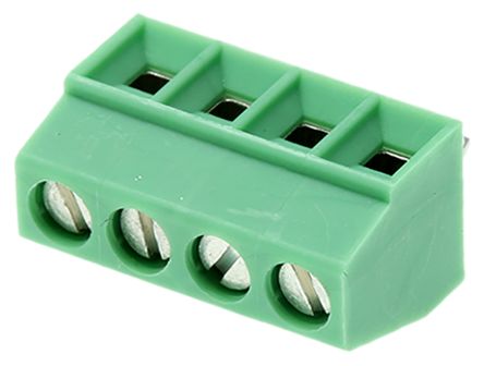 Phoenix Contact MKDS 1/4-3.5 Series Straight PCB Terminal Block, 4 Contact(s), 3.5 mm Pitch, 1 Row