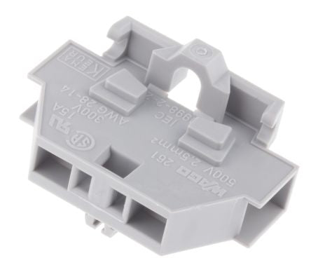 WAGO 261-301 261 Series Modular Terminal Block Grey, 2.5mm², 1-Level, Cage Clamp