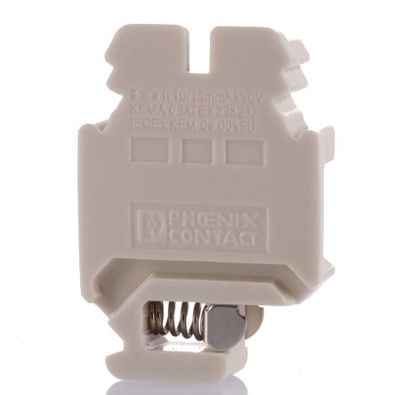 Phoenix Contact 0503057 SSK 116 KER-EX Series Feed Through Terminal Block White, 0.5mm², 16 mm², 1-Level, Screw,