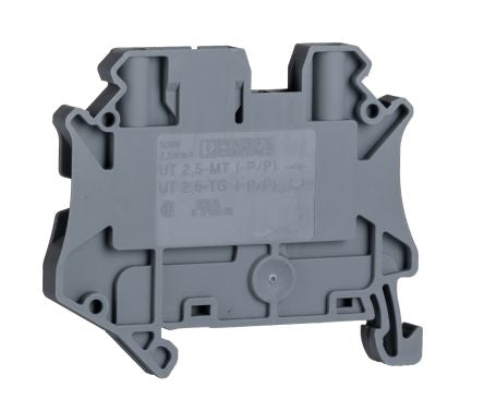 Phoenix Contact 3046388 UT 2.5-TG Series Disconnect Terminal Block Grey, 2.5mm², 1-Level, Screw