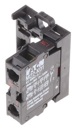 Eaton RMQ Titan M22 Series Contact Block, 500V, 1 NC
