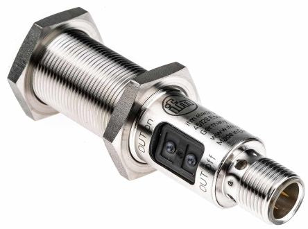 ifm electronic Retroreflective Photoelectric Sensor, Barrel Sensor