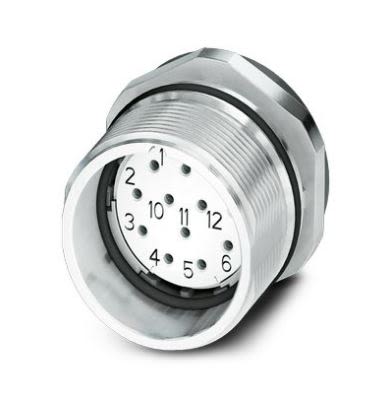 Phoenix Contact Circular Connector, 17 Contacts, Bulkhead Mount, M23 Connector, Plug, Female, IP67, CA-17S Series
