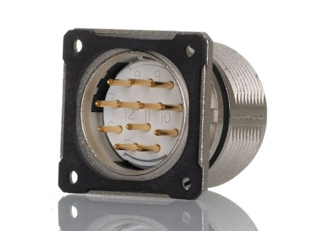 Phoenix Contact Circular Connector, 12 Contacts, Bulkhead Mount, M23 Connector, Plug, Male, IP67, CA-12P Series