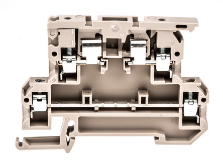 Weidmüller 9532440000 SAK Series Fused DIN Rail Terminal Beige, 0.5mm², 4 mm², 2-Level Fused, Screw
