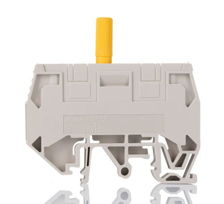 Weidmüller 1938820000 W Series Disconnect Terminal Block Brown, 6mm², 1-Level, Screw