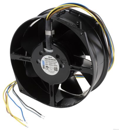 ebm-papst W2S130 Series Axial Fan, 230V ac, 380 m³/h, 45 W, 0.12 A Max, IP22 172 mm, 172mm, 55 mm