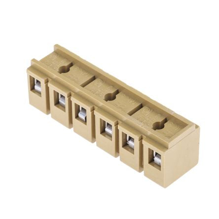 Weidmüller MK Series Terminal Strip, 6-Way, 12AWG, 22 AWG Wire, 24A Screw