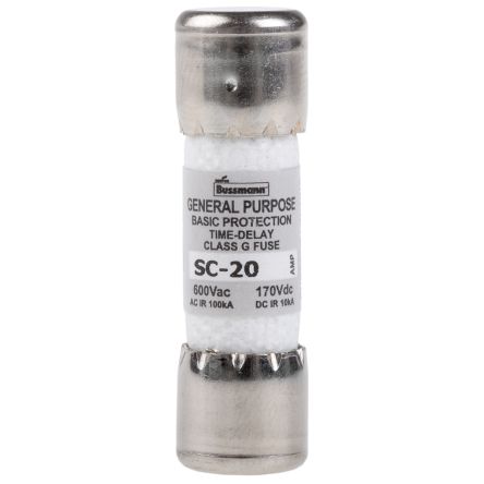 Eaton 20A T Cartridge Fuse, 10 x 38 mm