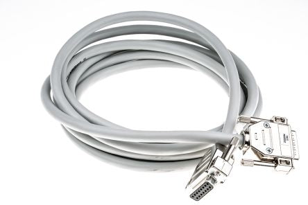 Phoenix Contact Male D-Sub 15-Pin to Female DB15 Serial Cable, 3 m Semi-Rigid Polyvinyl Chloride, 230 Series
