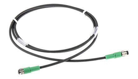 Phoenix Contact Male 4 way M8 to Female 4 way M8 Sensor Actuator Cable, 1.5 m