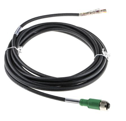 Phoenix Contact Female 8 way Straight to Unterminated Sensor Actuator Cable, 5 m