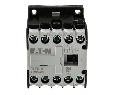 Eaton DILM Contactor, 24V ac Coil, 3-Pole, 9 A, 4 kW 24V ac, 3 NO, 690V ac