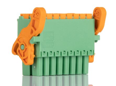 Phoenix Contact DFMC 1.5/8-ST-3.5-LR Series Pluggable Terminal Block, 16-Contact, 3.5 mm Pitch, 2 Row, 1790548