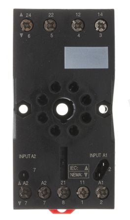 Schneider Electric Harmony Relay RXG 8 Way 250V DIN Rail Relay Socket, for use with Relais Series RSZ