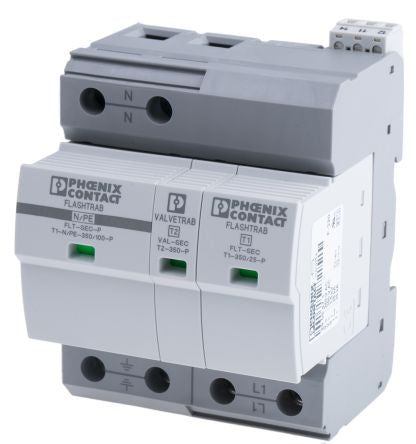 Phoenix Contact 1 Phase Surge Protector, 1.8 kV, DIN Rail
