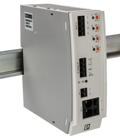 Phoenix Contact CBM CBM Electronic Circuit Breaker 10A 24V, 4 channels, DIN Rail Type E
