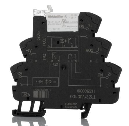 Weidmüller TRZ Series Interface Relay, DIN Rail, 24V Coil, SPDT, 11.7mA