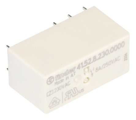 Finder PCB Power Relay, 230V ac Coil, 8A Switching Current, DPDT