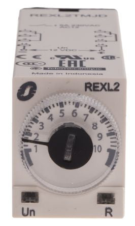 Schneider Electric Harmony Time Series Timer Relay, 2-Contact, 12 V dc 12V ac, 0.1 s to 100 h, Multifunction-Function, 2
