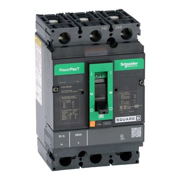 Circuit breaker, PowerPacT H, 30A, 3 pole, 600VAC, 14kA, busbar, thermal magnetic, 80% (Circuit breaker PowerPacT H) is a Schneider Electric product. Designed for reliable performance and long service life. Available across Iraq — contact us for pricing and delivery options.