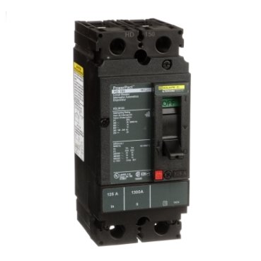 Circuit breaker, PowerPacT H, 125A, 2 pole, 600VAC, 14kA, lugs, thermal magnetic, 80% (Circuit breaker PowerPacT H) is a Schneider Electric product. Designed for reliable performance and long service life. Available across Iraq — contact us for pricing and delivery options.