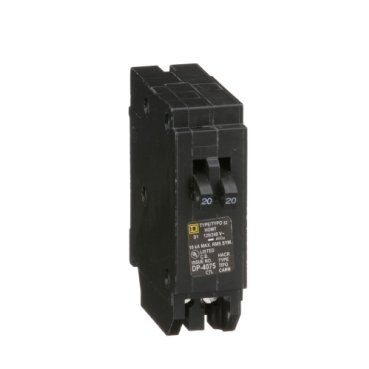 Tandem circuit breaker, Homeline, 2 x 1 pole at 20A, 120/240VAC, 10kA AIR, plug in, UL (Tandem circuit breaker Homeline) is a Schneider Electric product. Designed for reliable performance and long service life. Available across Iraq — contact us for pricing and delivery options.