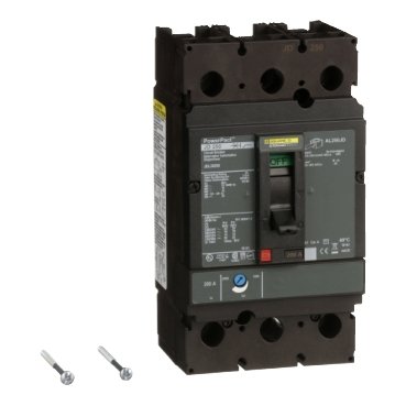 Circuit breaker, PowerPacT J, 200A, 2 pole, 600VAC, 14kA, lugs, thermal magnetic, 80% (Circuit breaker PowerPacT J) is a Schneider Electric product. Designed for reliable performance and long service life. Available across Iraq — contact us for pricing and delivery options.