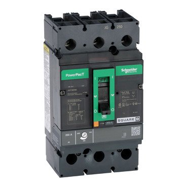 Circuit breaker, PowerPacT J, 200A, 3 pole, 600VAC, 18kA, busbar, thermal magnetic, 80% (Circuit breaker PowerPacT J) is a Schneider Electric product. Designed for reliable performance and long service life. Available across Iraq — contact us for pricing and delivery options.