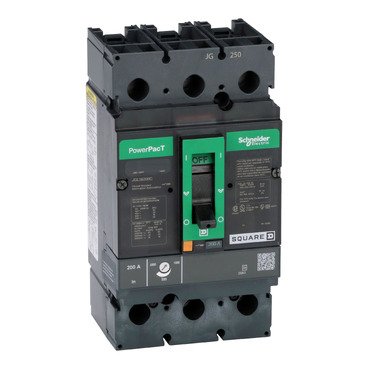 Circuit breaker, PowerPacT J, 200A, 3 pole, 600VAC, 18kA, lugs, thermal magnetic, 100% (Circuit breaker PowerPacT J) is a Schneider Electric product. Designed for reliable performance and long service life. Available across Iraq — contact us for pricing and delivery options.