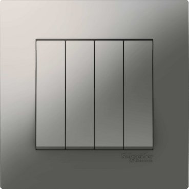 Vivace 16AX 250V 4Gang 1Way Switch,Aluminium silver (Vivace 16AX 250V 4Gang 1Way Switch Aluminium silver) is a Schneider Electric product. Designed for reliable performance and long service life. Available across Iraq — contact us for pricing and delivery options.