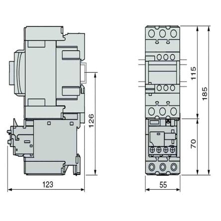 Schneider Electric, TeSyS LR Overload Relay 1 NO/1 NC, 25A, 40 A F.L.C, 40A Contact Rating, 22 kW 3