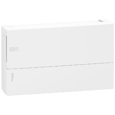 Enclosure, Resi9 MP, surface mounting, 1 row of 18 modules, IP40, white door, 1 earth + 1 neutral terminal blocks (Enclosure Resi9 MP) is a Schneider Electric product. Designed for reliable performance and long service life. Available across Iraq — contact us for pricing and delivery options.