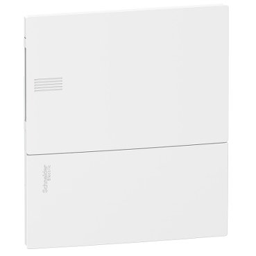 Enclosure, Resi9 MP, flush mounting, 1 row of 8 modules, IP40, white door, 1 earth + 1 neutral terminal blocks (Enclosure Resi9 MP) is a Schneider Electric product. Designed for reliable performance and long service life. Available across Iraq — contact us for pricing and delivery options.