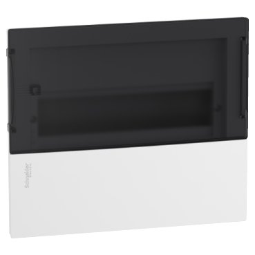 Enclosure, Resi9 MP, flush mounting, 1 row of 12 modules, IP40, smoked door, 1 earth + 1 neutral terminal blocks (Enclosure Resi9 MP) is a Schneider Electric product. Designed for reliable performance and long service life. Available across Iraq — contact us for pricing and delivery options.