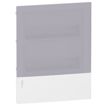 Enclosure, Resi9 MP, flush mounting, 2 rows of 12 modules, IP40, translucid door, 1 earth + 1 neutral terminal blocks (Enclosure Resi9 MP) is a Schneider Electric product. Designed for reliable performance and long service life. Available across Iraq — contact us for pricing and delivery options.