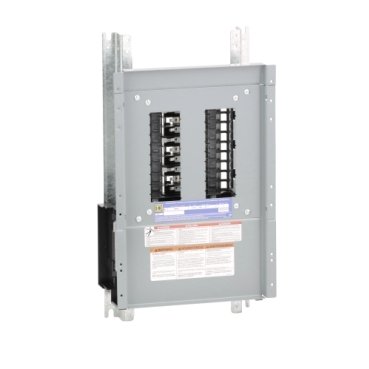 Panelboard interior, NQ, main lugs, 100A, Al bus, 18 pole spaces, 3 phase, 4 wire, 240VAC, 48VDC (Panelboard interior NQ) is a Schneider Electric product. Designed for reliable performance and long service life. Available across Iraq — contact us for pricing and delivery options.