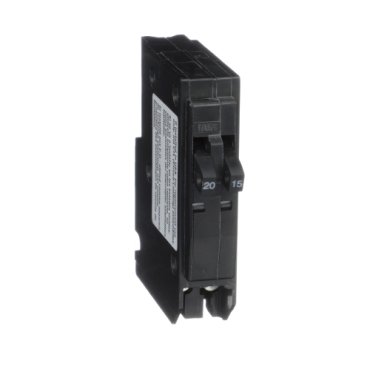 Tandem mini circuit breaker, QO, 1 x 1 pole at 15A, 1 x 1 pole at 20A, 120/240VAC, 10kA, plug in (Tandem mini circuit breaker QO) is a Schneider Electric product. Designed for reliable performance and long service life. Available across Iraq — contact us for pricing and delivery options.